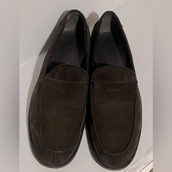 Tod\'s Made In Italy-Classic Loafers Size:10-in brown suede main image 14